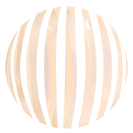 Ballon Bubble Stripe Orange Cristal