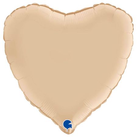 Ballon Mylar Coeur Beige Satin
