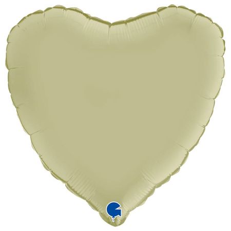 Ballon Mylar Coeur Vert Olive Satin