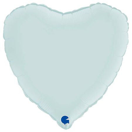 Ballon Mylar Coeur Bleu Baby Satin