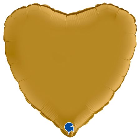 Ballon Mylar Coeur Or Satin