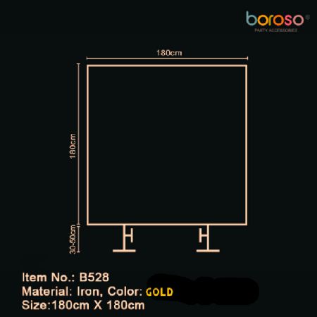 Structure Carr&eacute;e Gold 180Cm