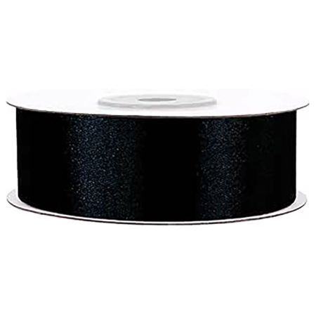 Ruban de Satin 25mm Noir