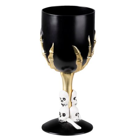 Verre &agrave; pied Halloween Noir