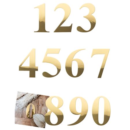 Sticker Chiffre Or 15cm