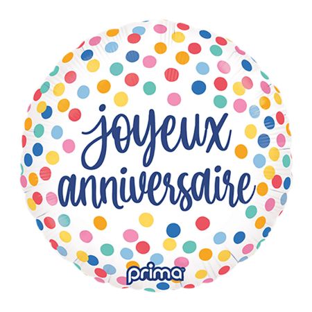Ballon Confettis Joyeux Anniversaire