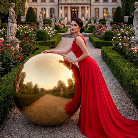 Boule Miroir PVC 120cm Or