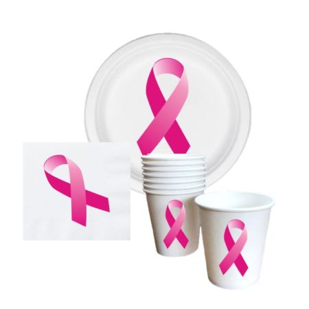 Vaisselle Octobre Rose pour 8 pers