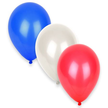 Ballons Bleu Blanc Rouge par 12