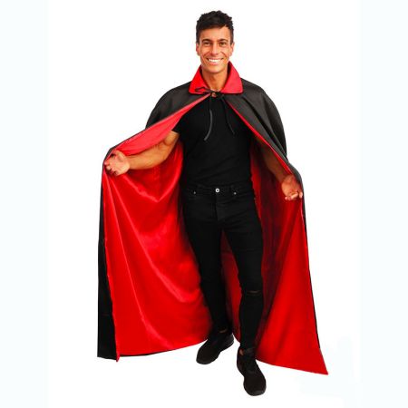 Cape r&eacute;versible Noire et Rouge