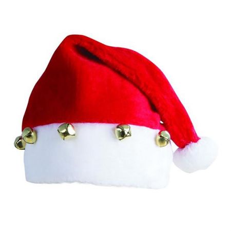 Bonnet de No&euml;l feutrine grelot pompom adulte