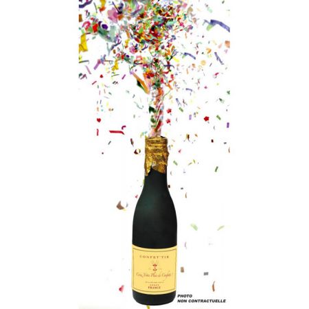 Canon &agrave; Confettis Bouteille de champagne 16cm
