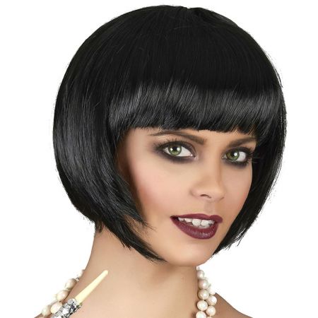 Perruque Carr&eacute; court noire