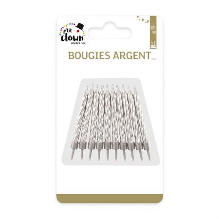 Bougie Argent avec Bob&egrave;che