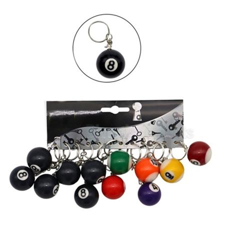 Porte cl&eacute;s Boule de Billard par 12