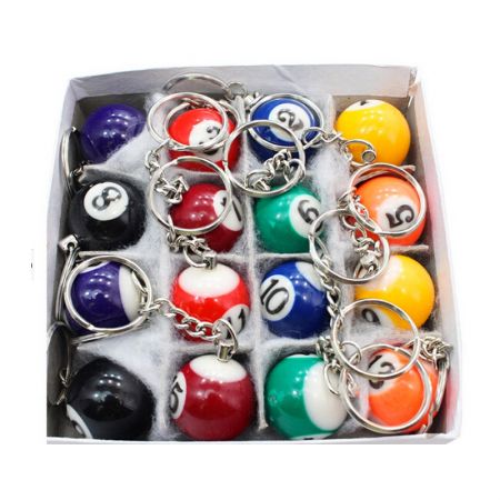 Porte cl&eacute;s Boule de Billard par 16