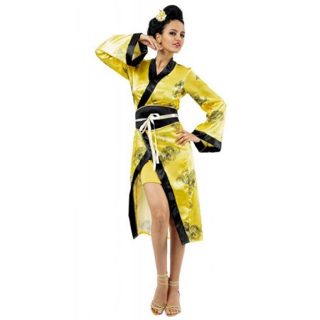 Déguisement chinoise Kimono Jaune