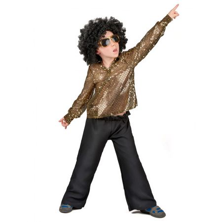 D&eacute;guisement enfant disco Or