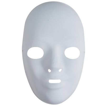 Masque Visage Adulte Blanc par 6