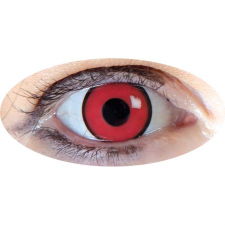 Lentilles de contact fantaisie Manson oeil rouge cerclé noir