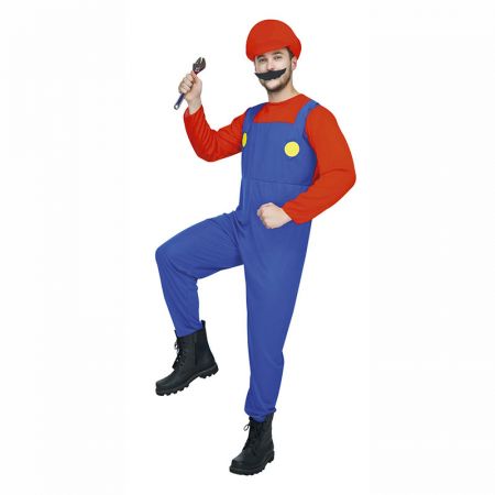 Déguisement plombier rouge et bleu Mario