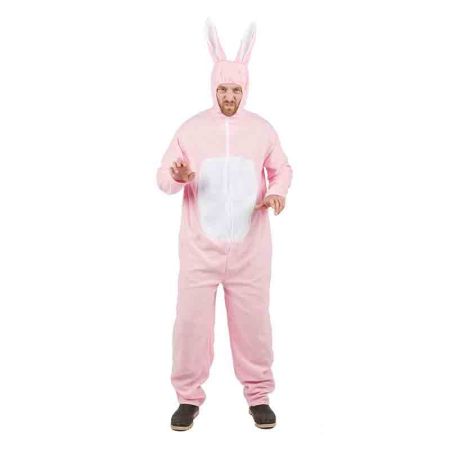 D&eacute;guisement mascotte lapin peluche rose