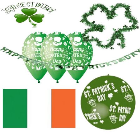 Kit d&eacute;coration Saint Patrick vitrine PM