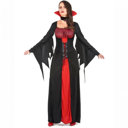 D&eacute;guisement Vampiresse noire et rouge femme