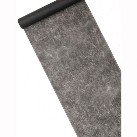 Chemin de Table Intiss&eacute; Noir 10 m&egrave;tres