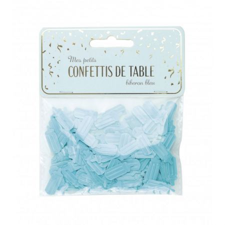 Confettis de Table Biberon Bleu