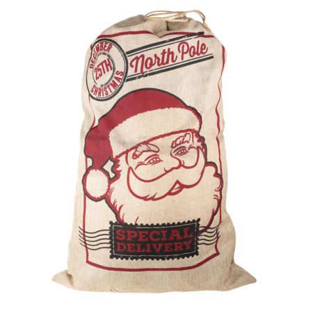 Hotte de P&egrave;re No&euml;l Sac Beige