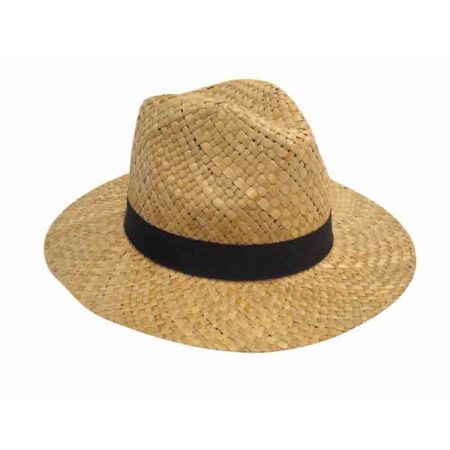 Chapeau Panama avec ruban noir