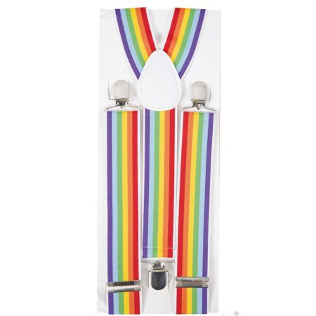 Bretelles ray&eacute;es multicolores