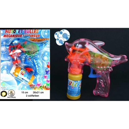 Pistolet &agrave; bulles de savon Led Dauphin