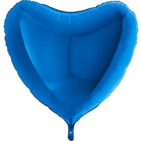 Ballon Alu Coeur Bleu