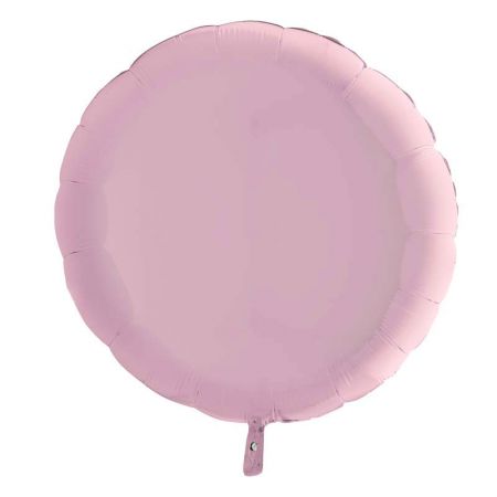 Ballon Mylar Rond Rose pastel