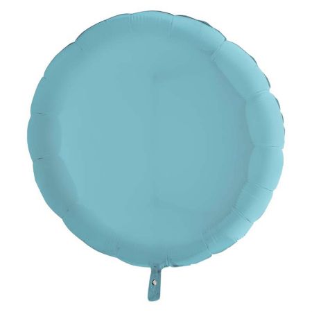 Ballon Mylar Rond Bleu pastel