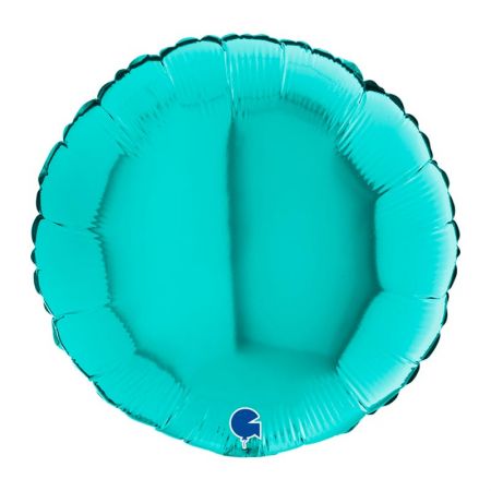Ballon Mylar Rond Bleu Tiffany