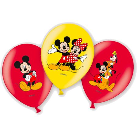 Ballon Latex Mickey par 6
