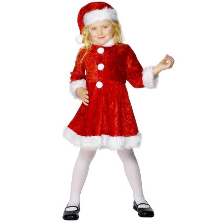 D&eacute;guisement M&egrave;re No&euml;l effet velours fille