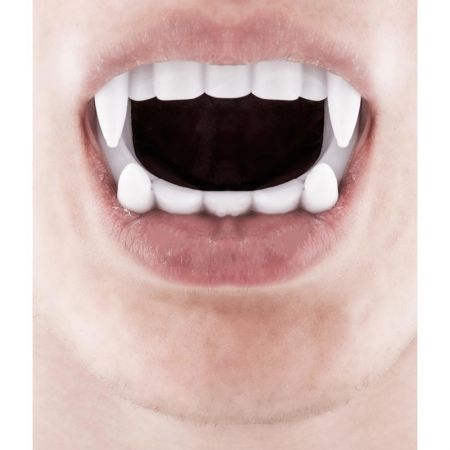 Dentier de vampire blanc plastique