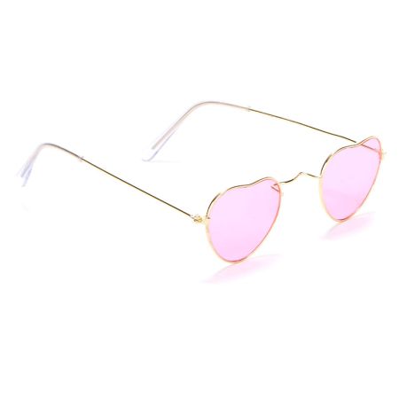 Lunettes M&eacute;tal Coeurs roses