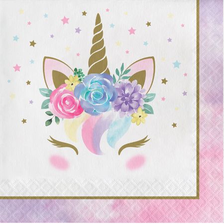 Serviette jetable Licorne F&eacute;&eacute;rique