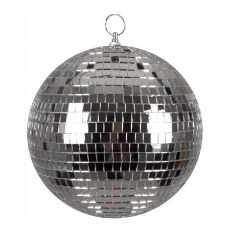 Boule Disco &agrave; Facettes Argent 30cm