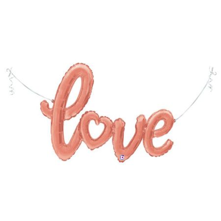 Ballons Alu Mot Love Rose gold