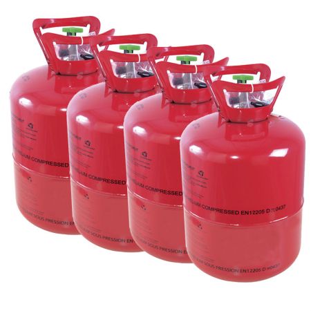 Bouteille H&eacute;lium Jetable 0,25 m3 lot de 4