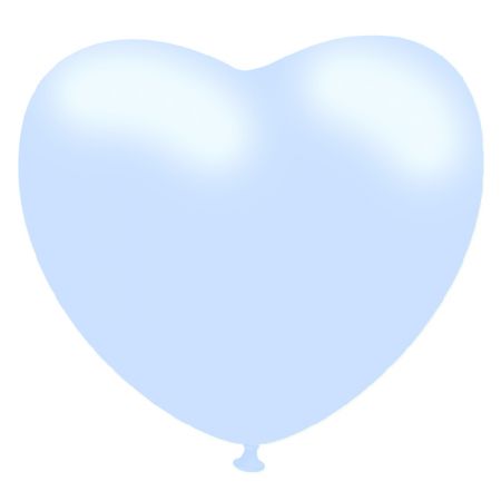 Ballon Coeur Macaron Bleu Baby