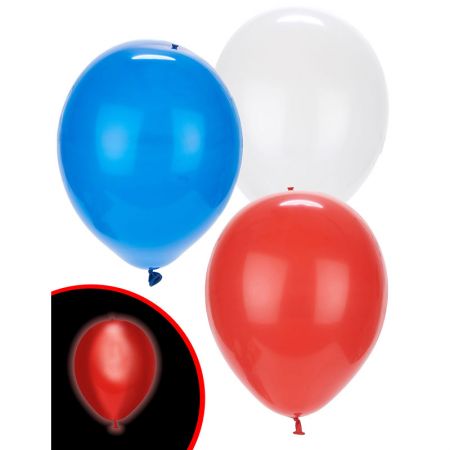 Ballon lumineux Bleu Blanc Rouge