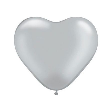 Ballon Coeur Argent (Silver)