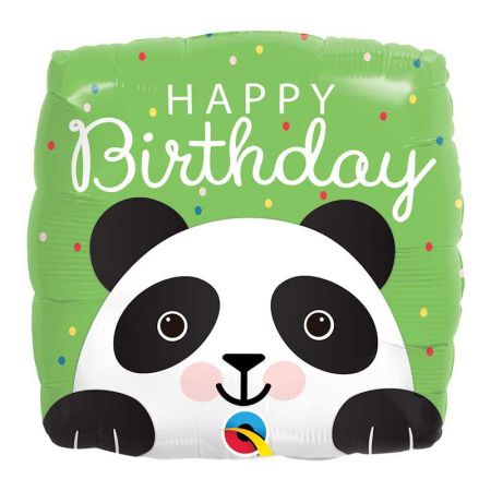 Ballon Carré Panda Happy Birthday